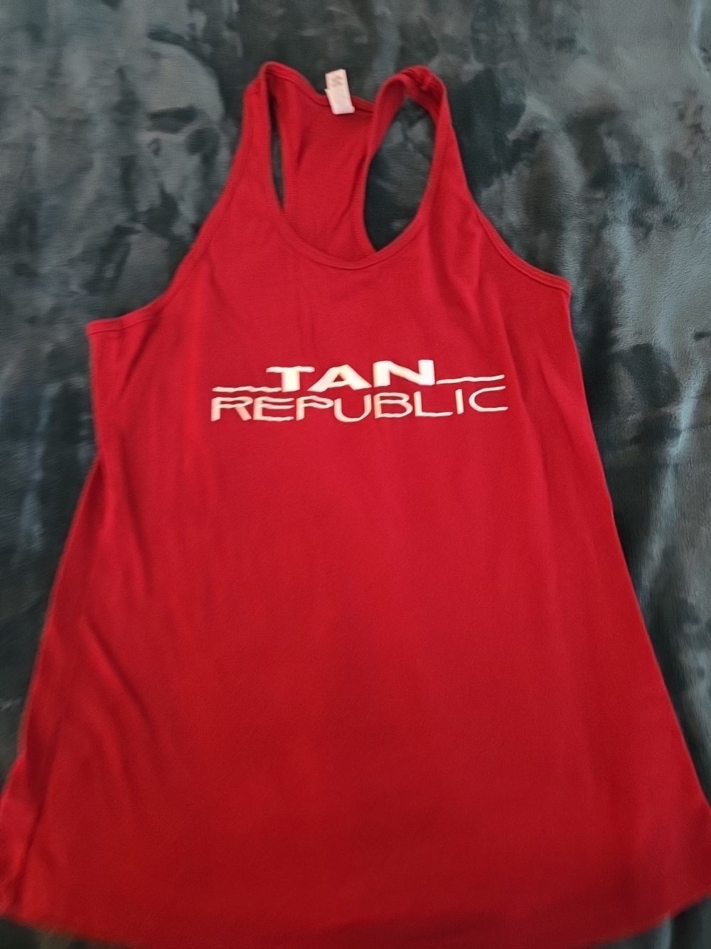 Women's Red Racerback Tank Top Sz Lg